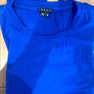 Theory shirt with leather sleeves